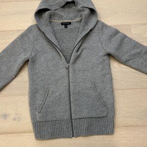 Banana Republic Grey Cashmere Zip-up Hoodie